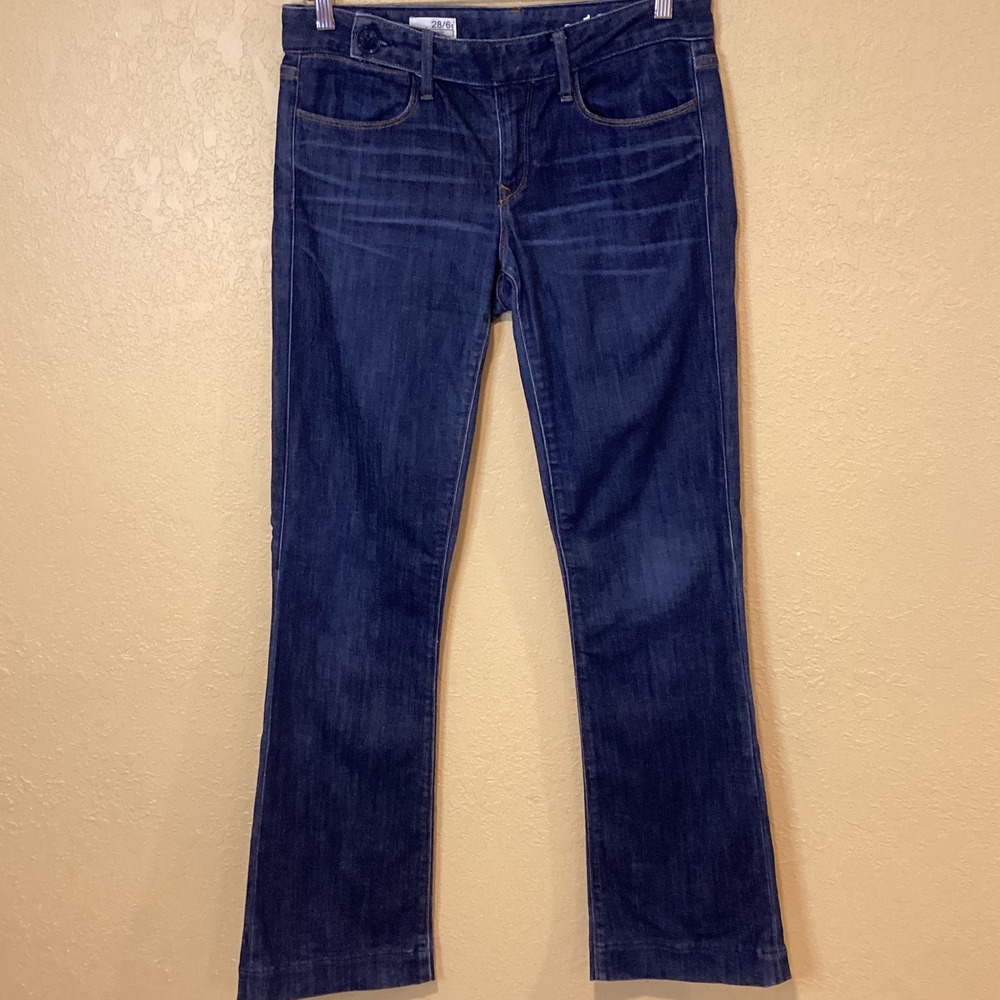 Gap Sexy Boot Dark Wash Denim Jeans, Size 28/6‎ Tall, Low rise, Boot cut